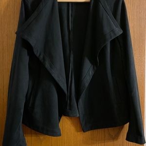 Black casual polyester, blazer, women's